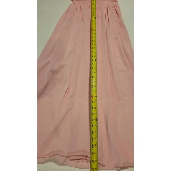 VTG GILEAD Pink Nylon & Lace Full-length Nightgown Lingerie Size 34 - Picture 7 of 15